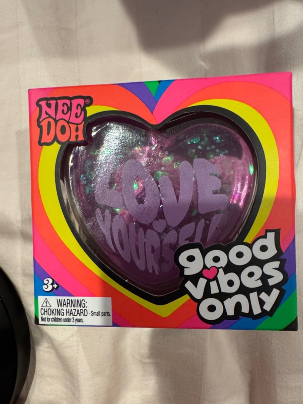 Good Vibes Only Purple Heart Stress Ball - Love Yourself